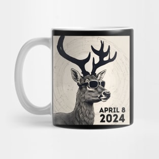 2024 Total Solar Eclipse April 8 Eclipse Watching Deer Buck Mug